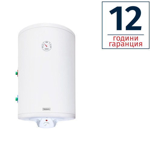 БОЙЛЕР TEDAN COMBI INOX 80л, вертикален, неръждаем, една серпентина, изводи отляво, 2kW